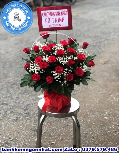 giỏ hoa hồng đỏ quận tân bình