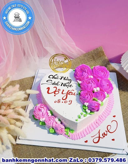 mẫu bánh kem trái tim đẹp